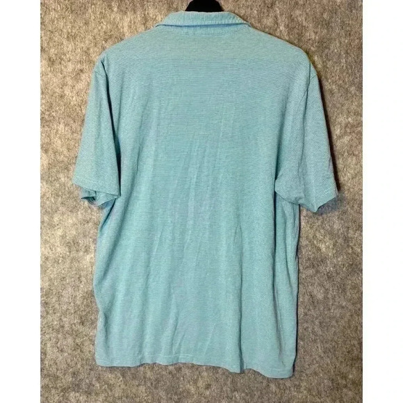 Peter Millar Blue Striped Golf Polo - Large - Picture 3 of 6